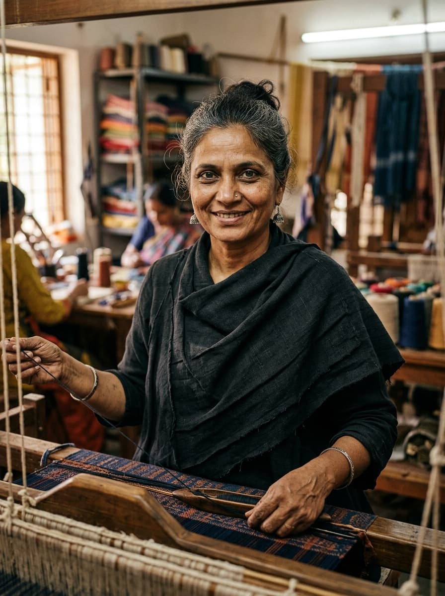 Empowered female artisan looking confidently at the camera